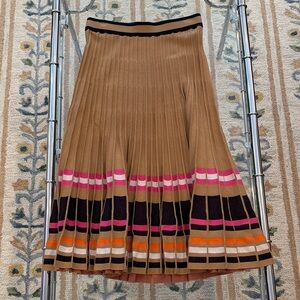 Happy Sheep Elegant Skirt with Vibrant Stripes